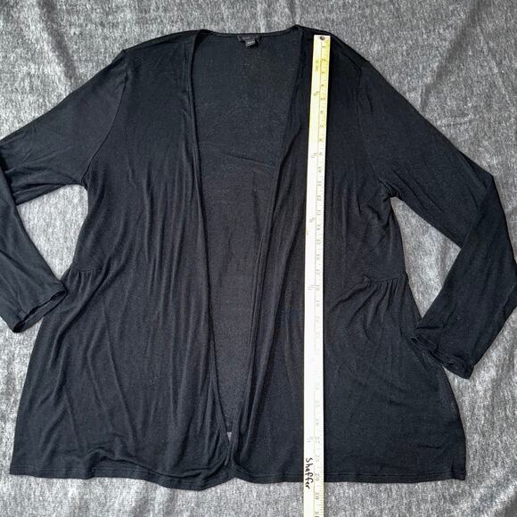 J.JILL Wearever Collection Black Cardigan L Rayon Spandex - Picture 5 of 9